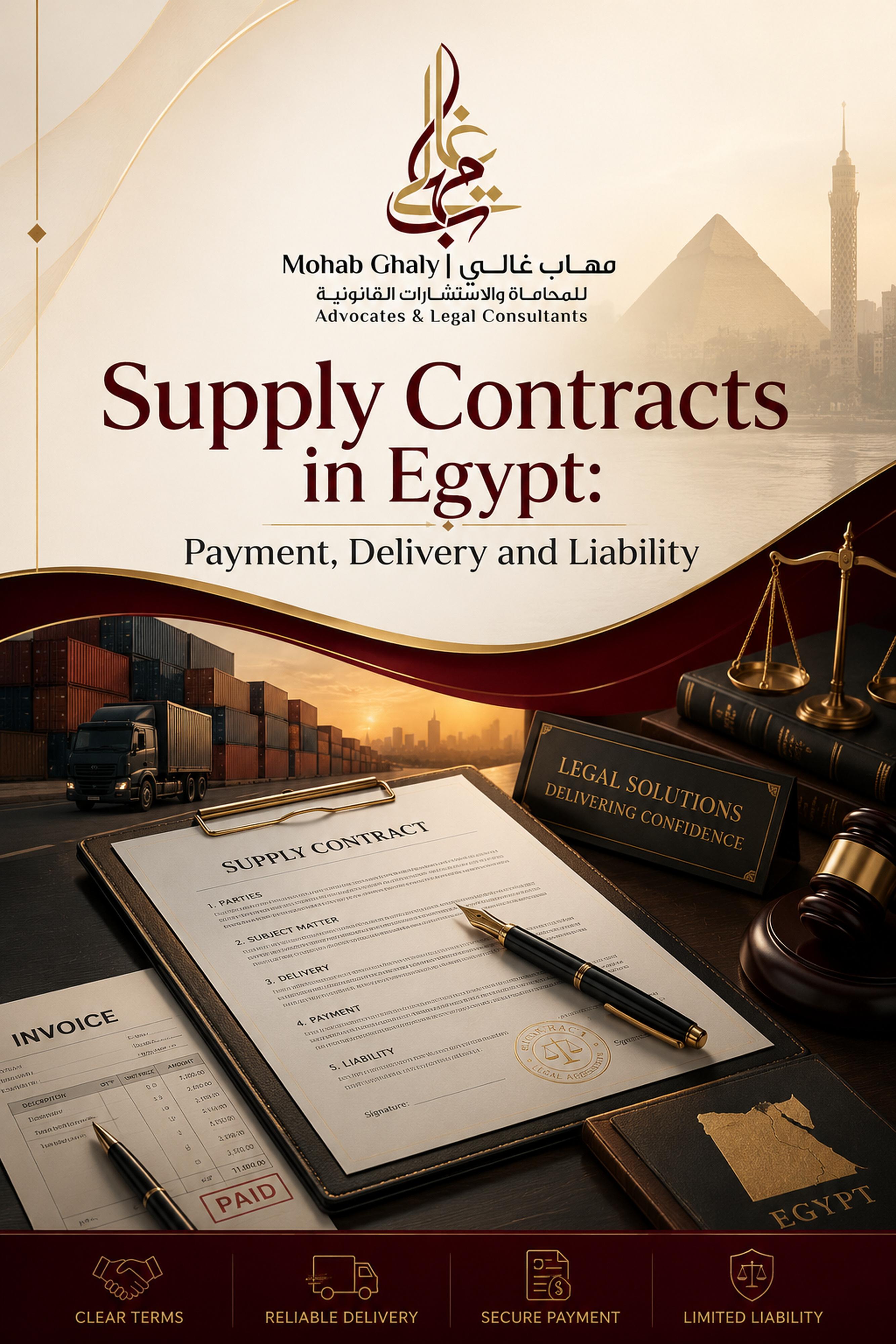 Supply contracts in Egypt: payment, delivery and liability