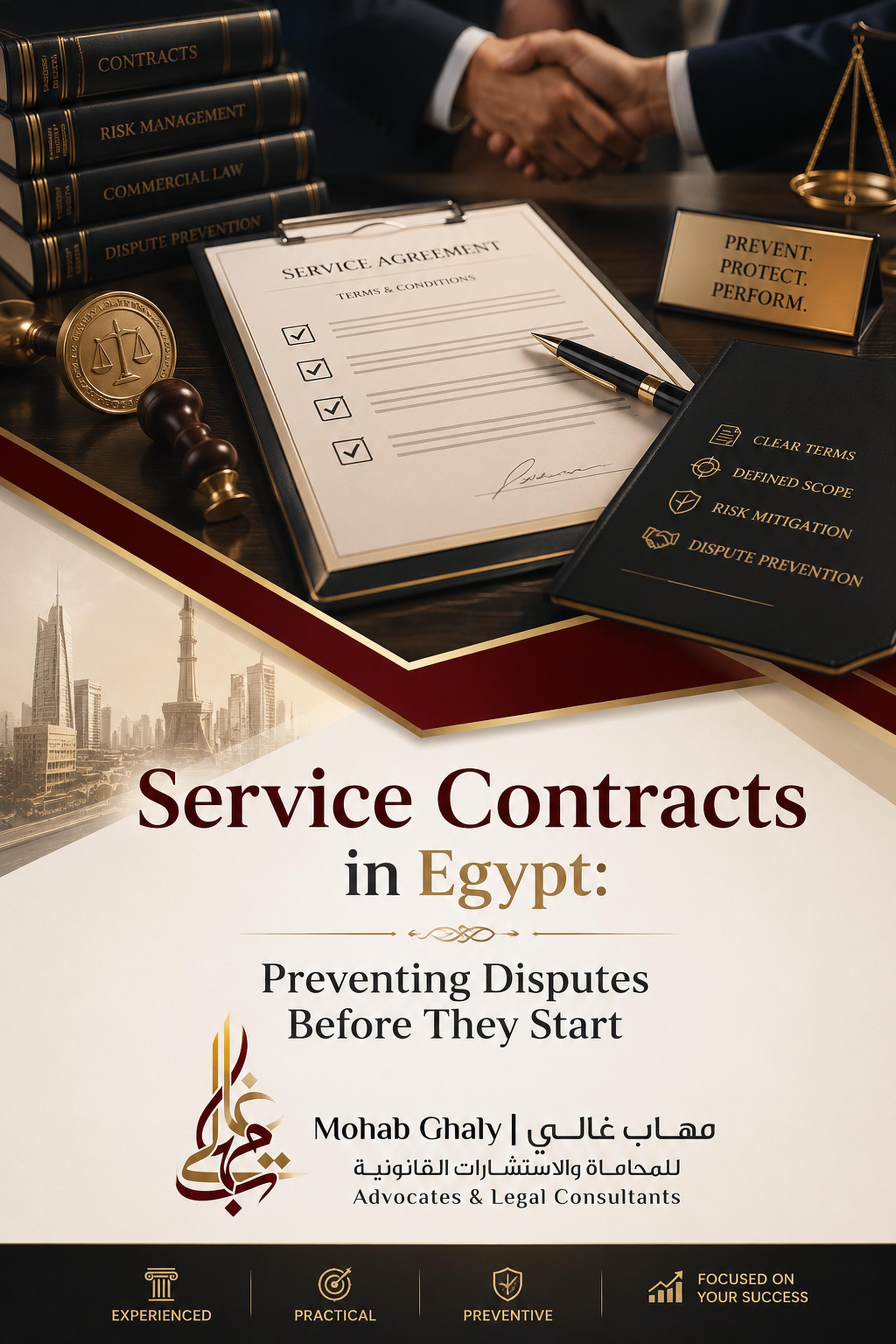 قاہرہ میں کمپنی اور معاہدات کے وکیل: service contracts Egypt کے لیے عملی قانونی رہنما