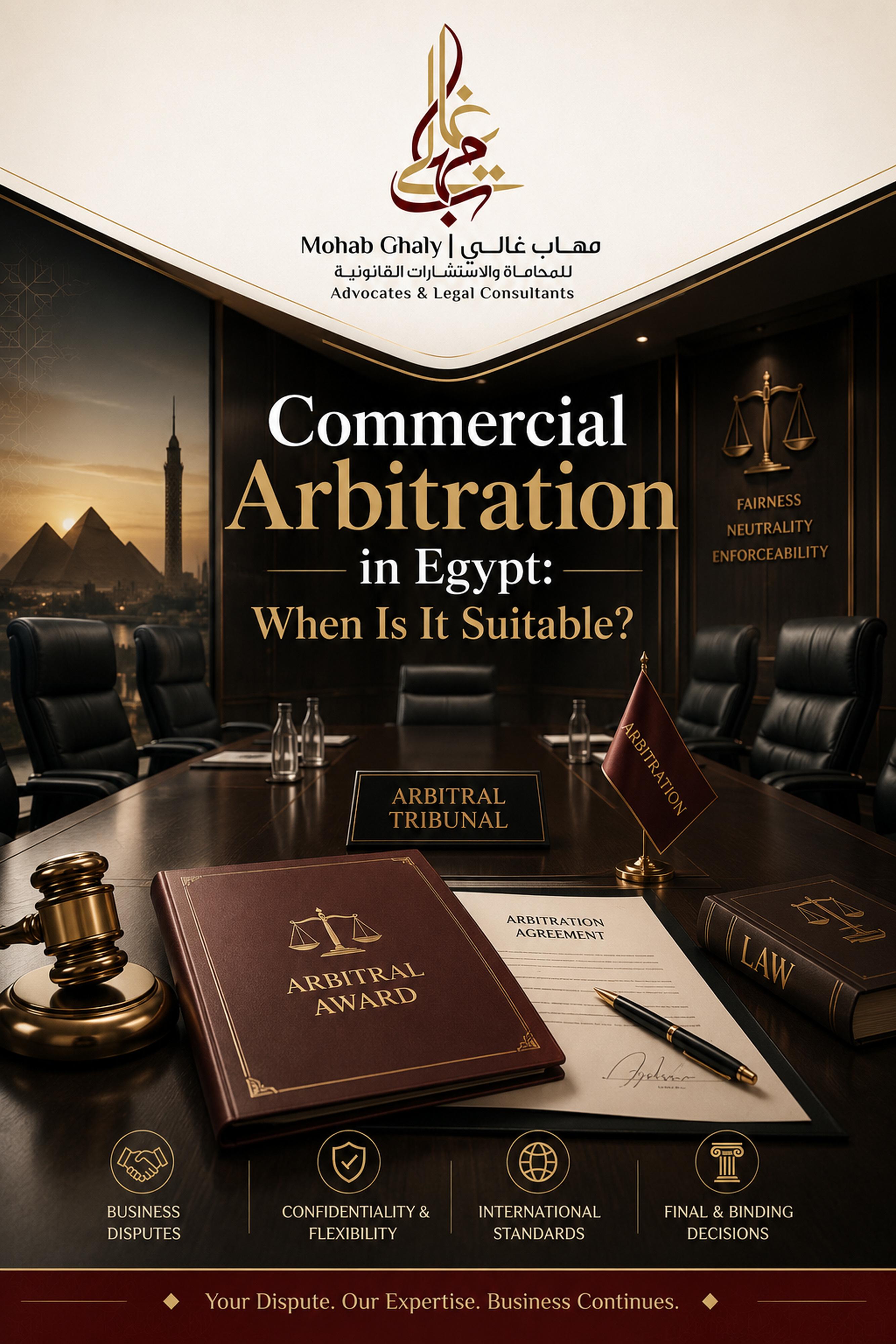 Commercial arbitration in Egypt: when is it suitable?