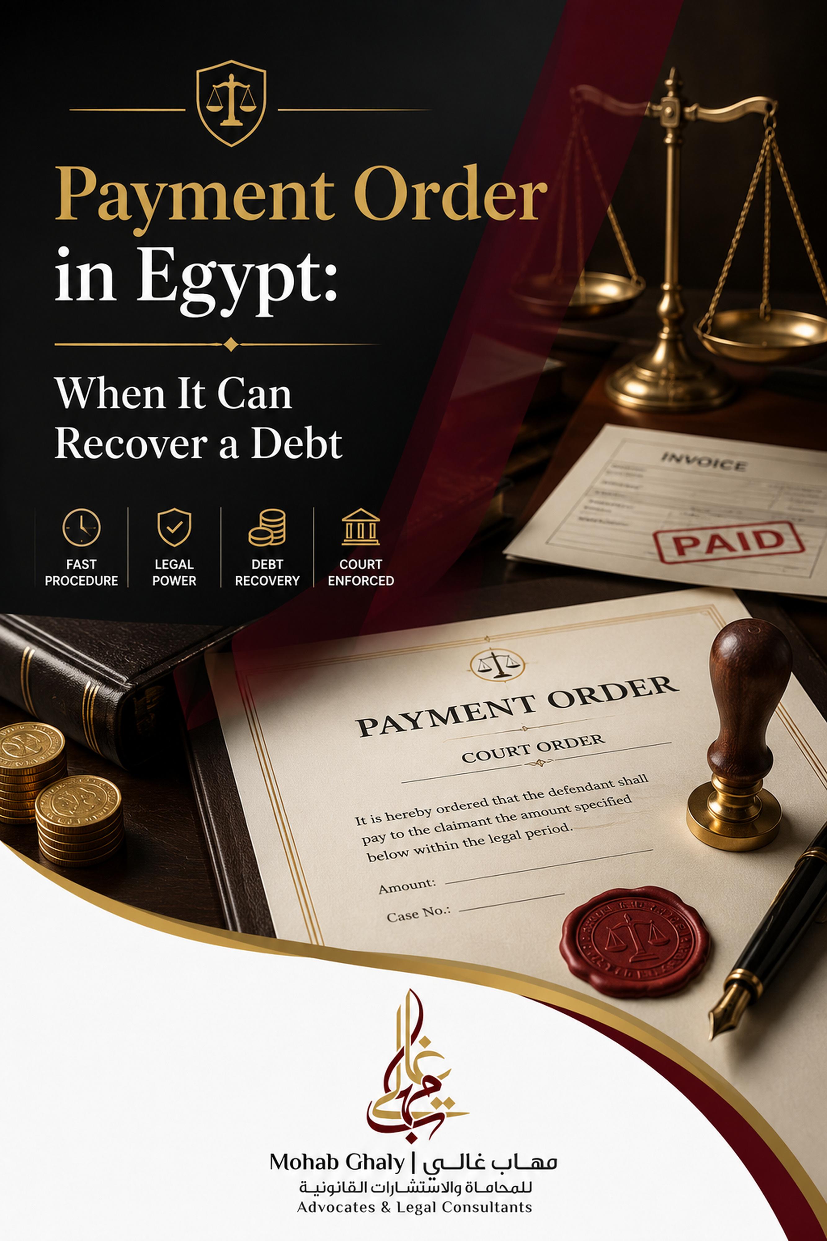 Payment order in Egypt: when it can recover a debt