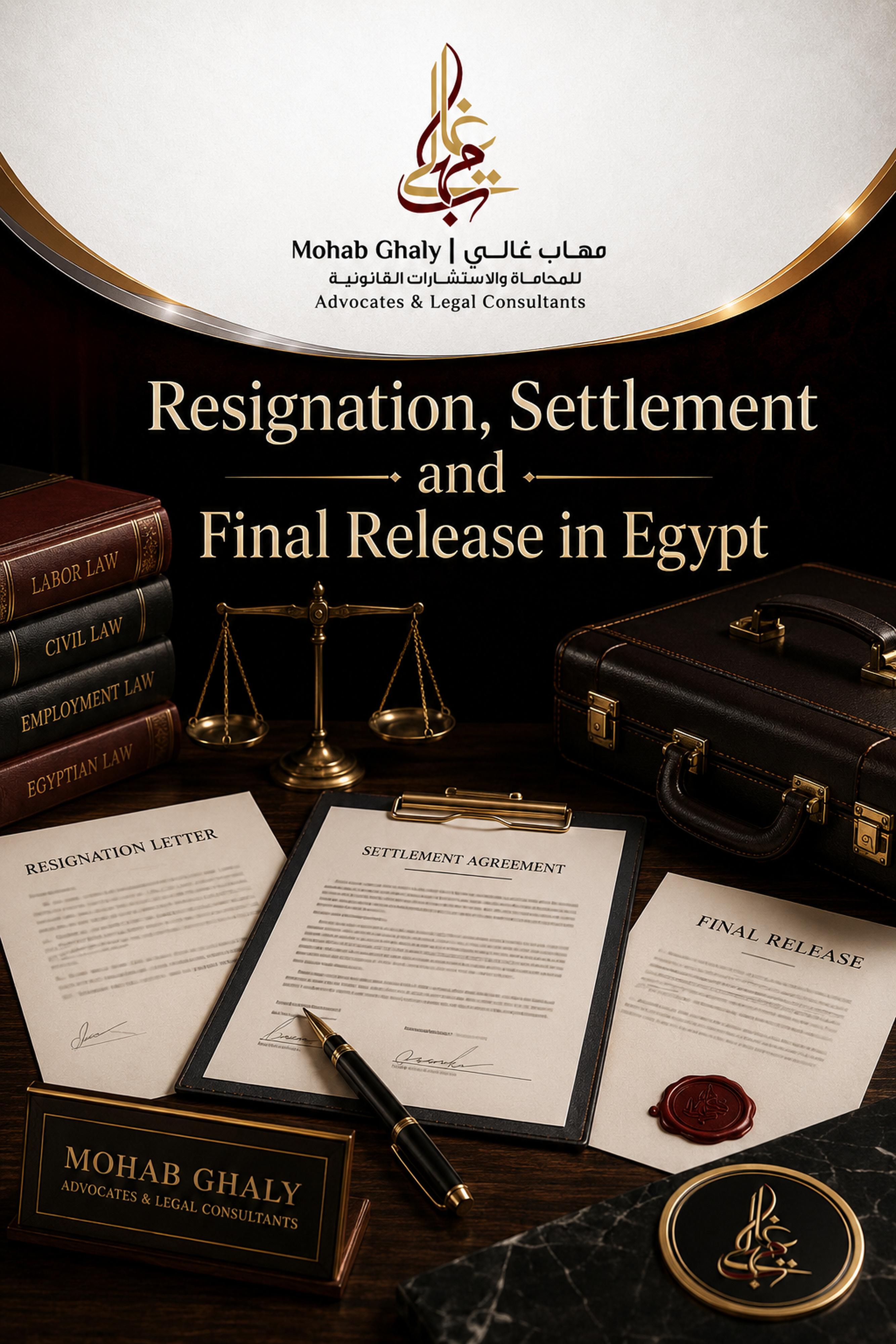 مصر میں لیبر وکیل: resignation settlement Egypt کے لیے عملی قانونی رہنما